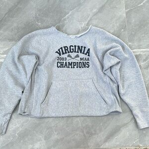 Distressed University of Virginia 2003 NCAA Lacrosse Champions Sweatshirt